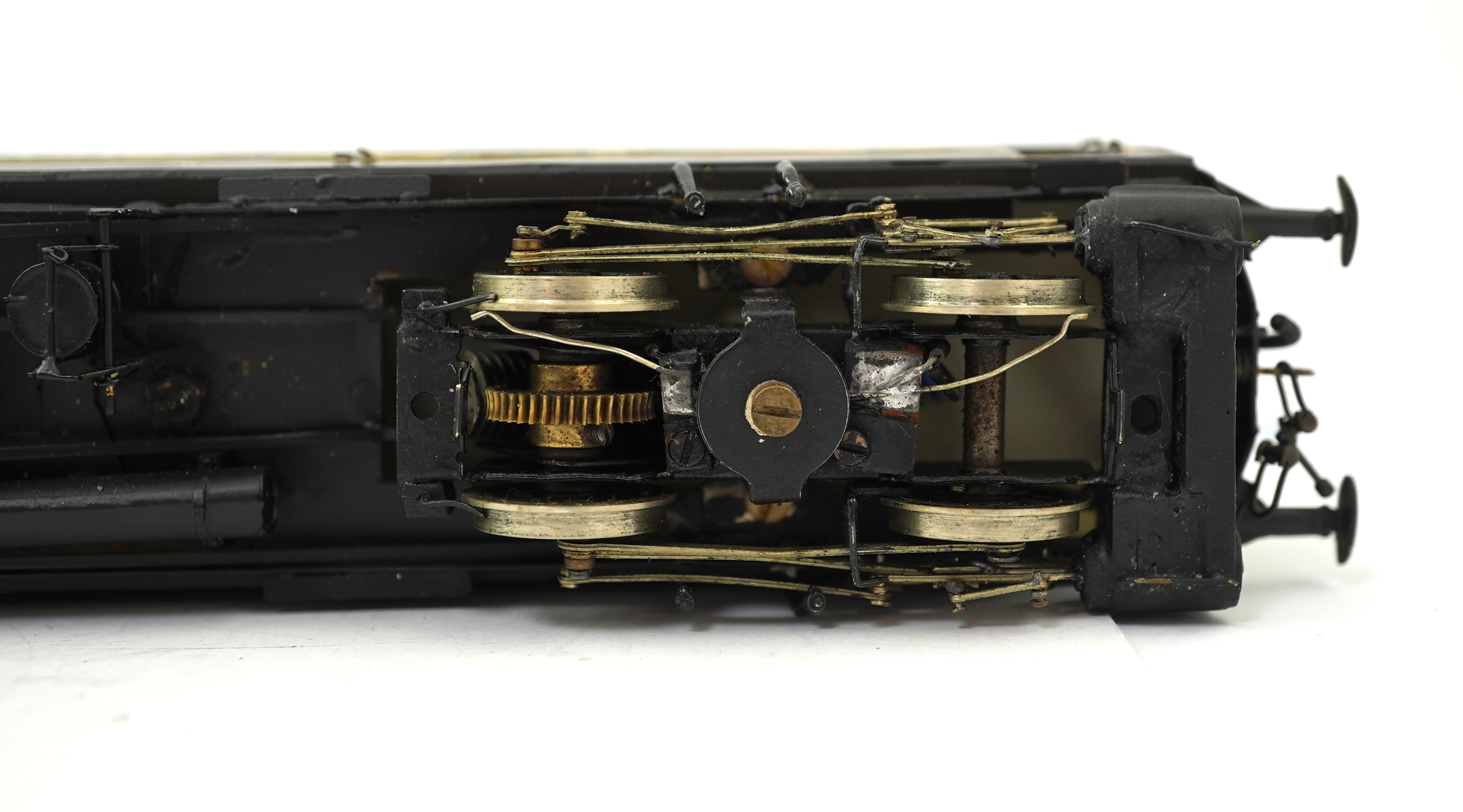 Two 00 gauge plasticard and brass, etc. kit built GWR rail motors; No.74 and No.89, constructed, painted and lined to a high standard, together with a BR turbine electric Co-Co locomotive, 18100, constructed using plasti